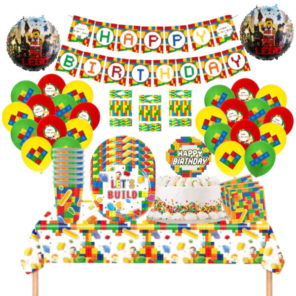 Cotillón y Globos para Cumpleaños Lego