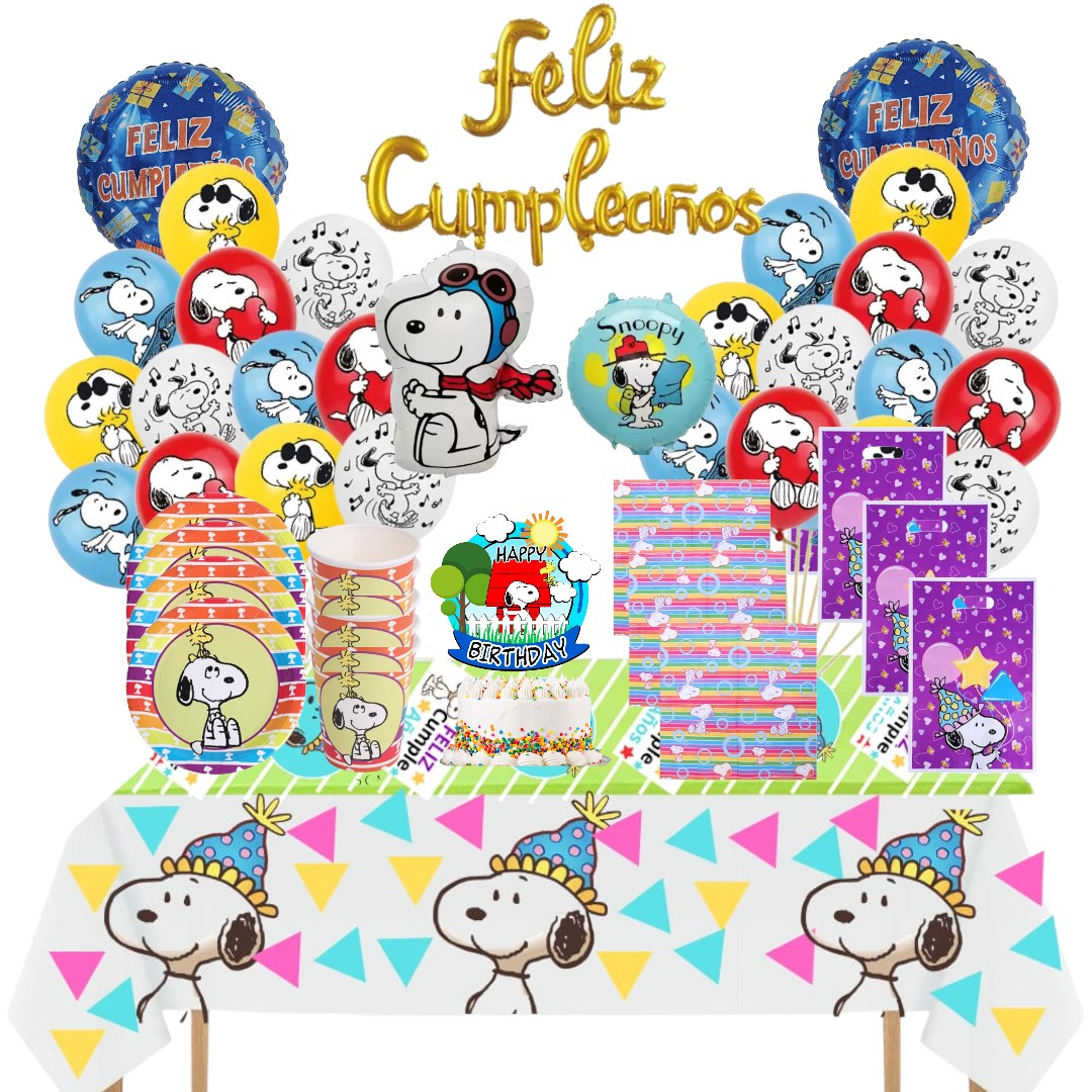 Cotillón Decorativo globos Snoopy
