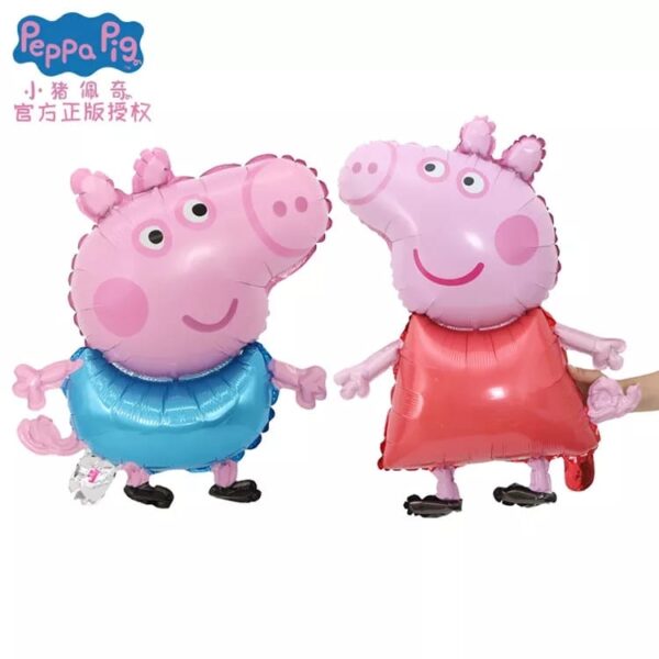 Set 2 Globos Aluminio George y Peppa Pig