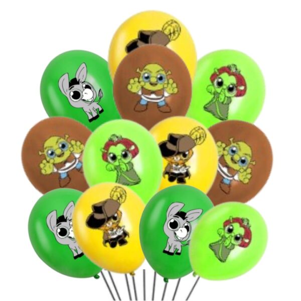 Cotillón Decorativo globos Cumpleaños Shrek - Imagen 7