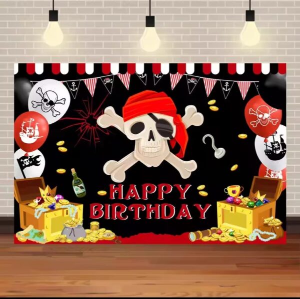 Fondo Telón para Decoración fotografía Piratas150cm x 100cm