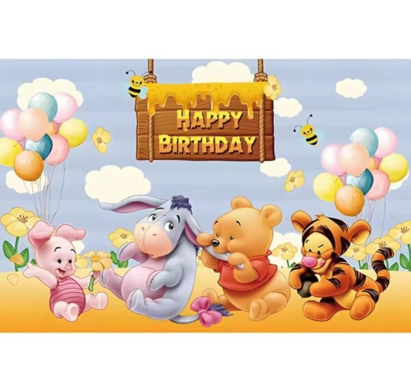 Fondo Telón para Cumpleaños/Fotografías Winnie de Pooh