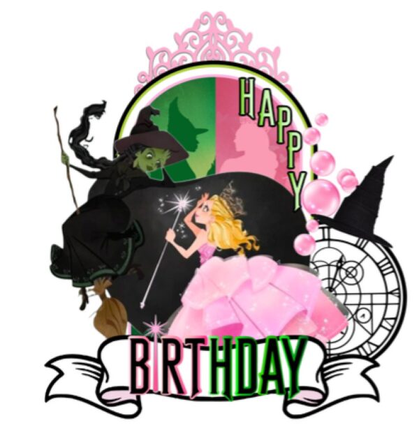 Topper para Torta Cumpleaños Wicked