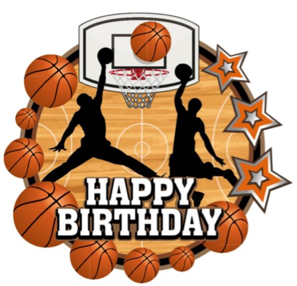 Topper para Torta Cumpleaños Basquet ball