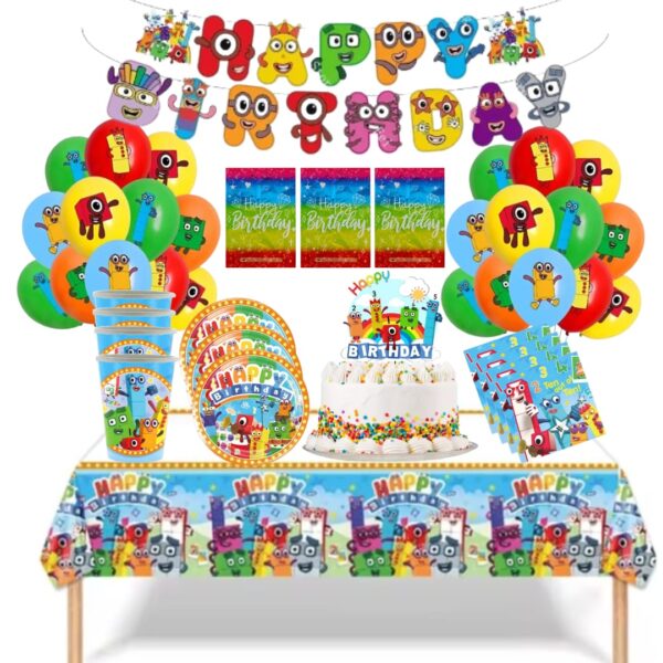 Cotillón Globos Decorativo Numberblock