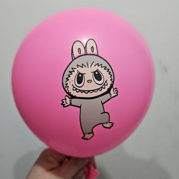 Pack 12 Globos látex Labubu - Imagen 2