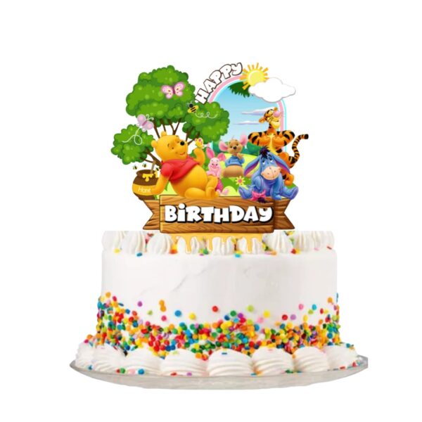 Topper para Torta Cumpleaños Winnie Pooh - Imagen 2