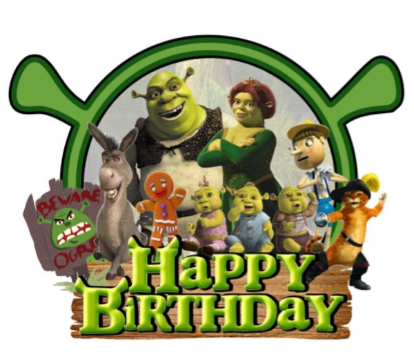 Topper para Torta Cumpleaños Shrek