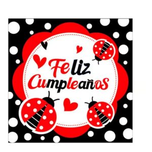 Pack 16 Servilletas Decorativas Chinita (mariquita)