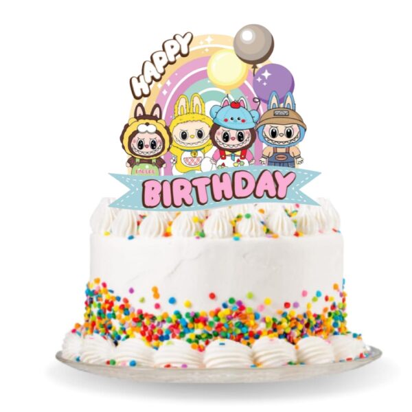 Topper para Torta Cumpleaños Labubu - Imagen 2