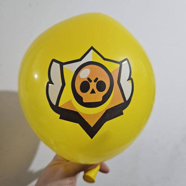 Pack 12 Globos Látex Cumpleaños Brawl Stars (Mod 2) - Imagen 3