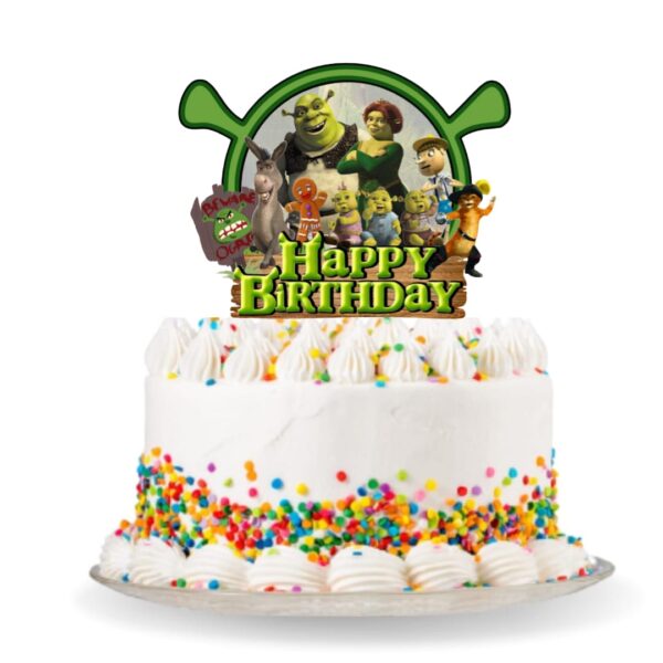 Topper para Torta Cumpleaños Shrek - Imagen 2