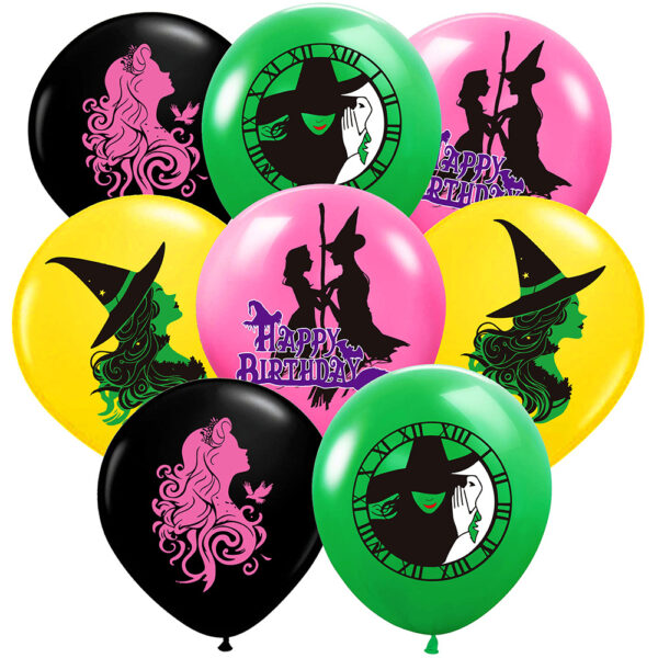 Pack 12 Globos Látex Cumpleaños Wicked