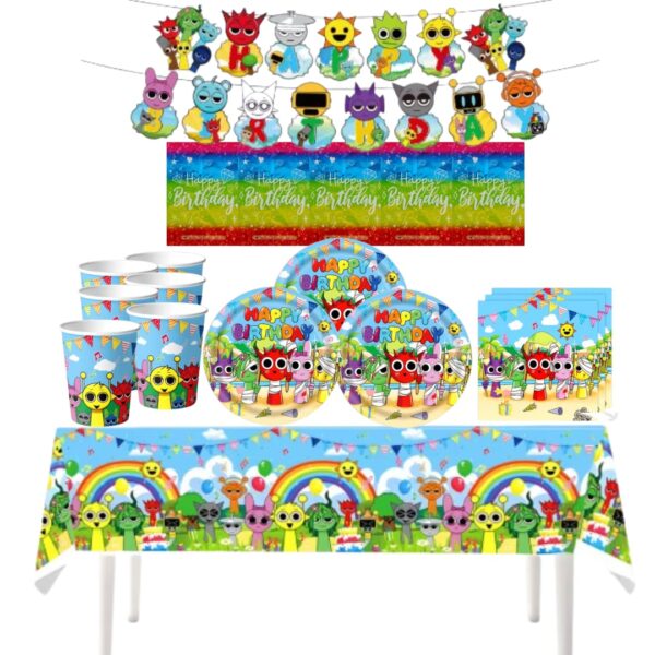 Cotillón Decorativo Cumpleaños Sprunki