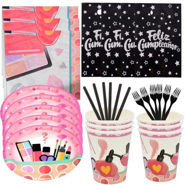 Set cotillón básico para cumpleaños Maquillaje spa