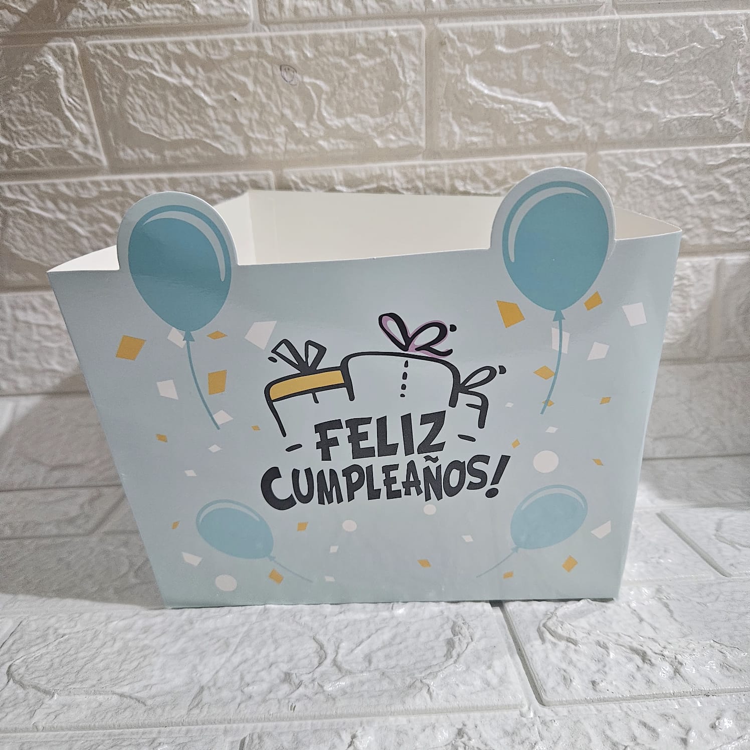 Set De Globos y Caja Arreglo de Cumpleaños (Azul) - Imagen 9