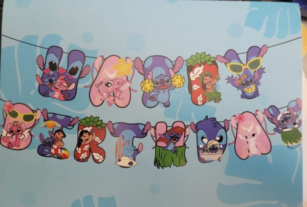 Banderin/Guirnalda para Decoracion Lilo & Stich Mod2