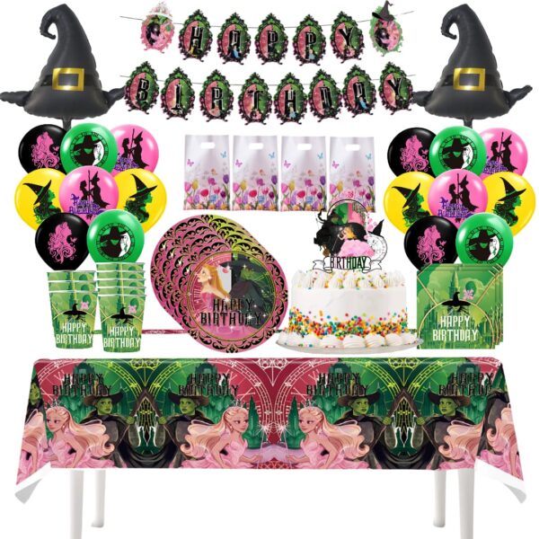 Cotillón Decorativo con globos Cumpleaños Wicked