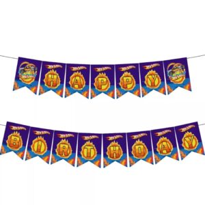 Banderín Guirnalda Decorativa Cumpleaños Hotwheels (Mod2)