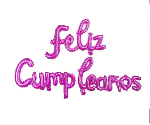 Globo aluminio feliz cumpleaños (Fucsia)