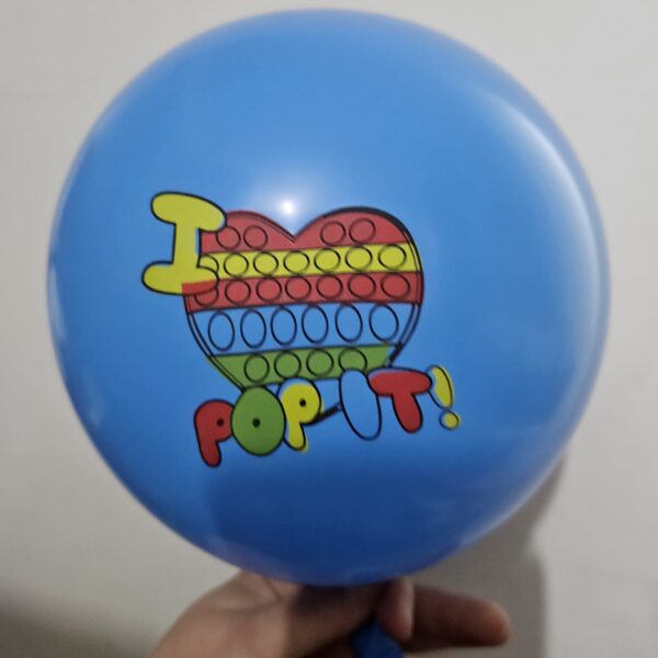 Pack 12 Globos Látex Cumpleaños Pop it - Imagen 2