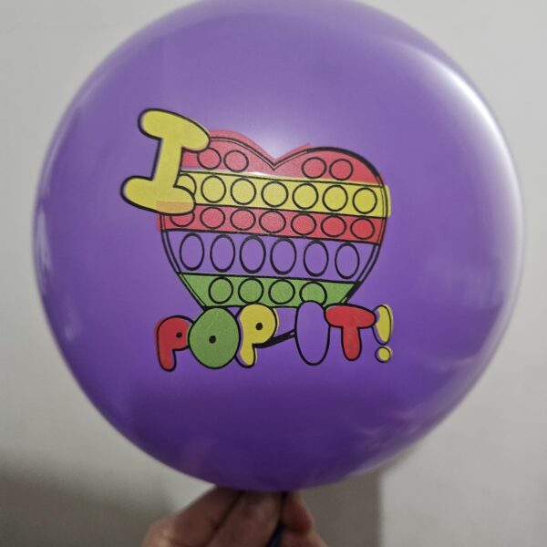 Pack 12 Globos Látex Cumpleaños Pop it - Imagen 3