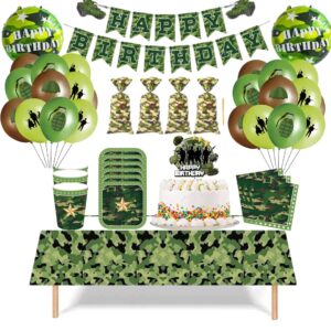 Cotillón Decorativo con globos Cumpleaños Militar