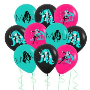 Pack 12 Globos Látex Hatsune Miku