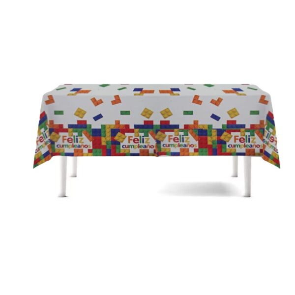 Mantel Decorativo para Cumpleaños Lego mod 2