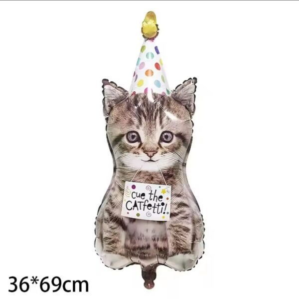 Set de 2 globos aluminio mascotas ( perrito y gatito) - Imagen 3