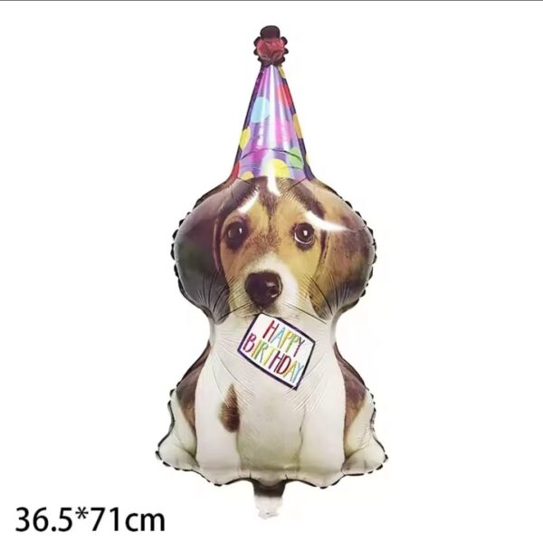 Set de 2 globos aluminio mascotas ( perrito y gatito) - Imagen 2