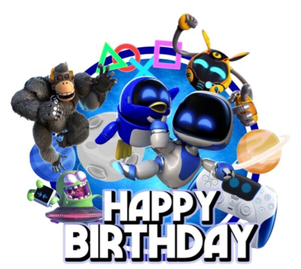 Topper para Torta de Cumpleaños Astro Bot