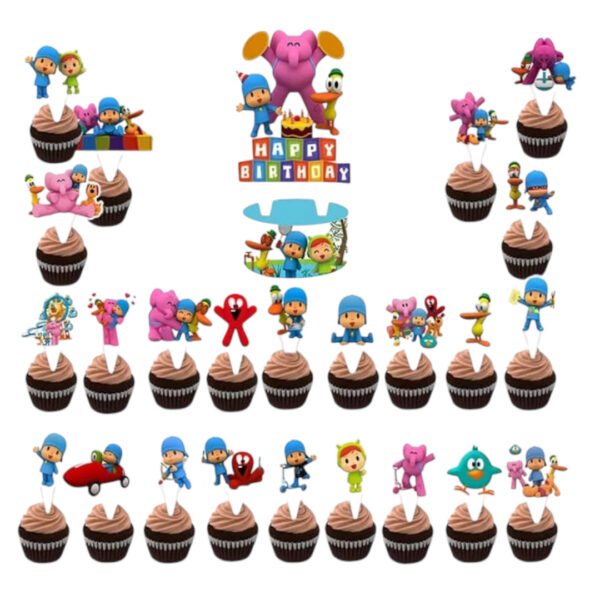Kit de Topper Decorativo Cumpleaños Pocoyo