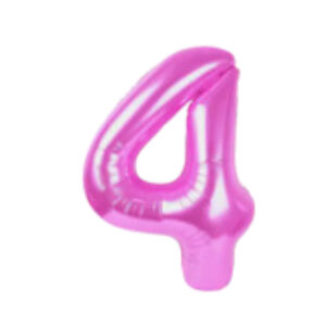 Globo Metálico Numero 4 Rosa 32" (70cm)