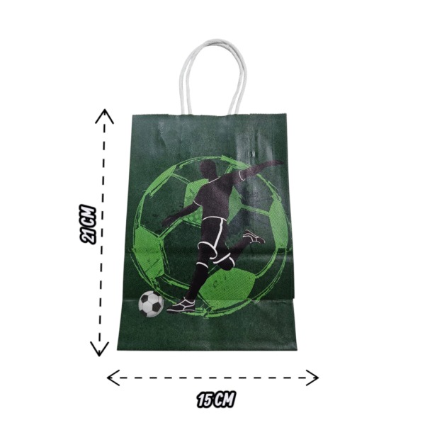 Pack 12 Bolsas Papel Kraft  Futbol - Imagen 3