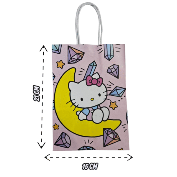 Bolsas de Papel Kraft  12 unidades Hello Kitty - Imagen 2