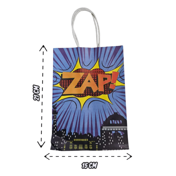 Bolsas de Papel kraft  12 unidades Super Heroes - Imagen 2