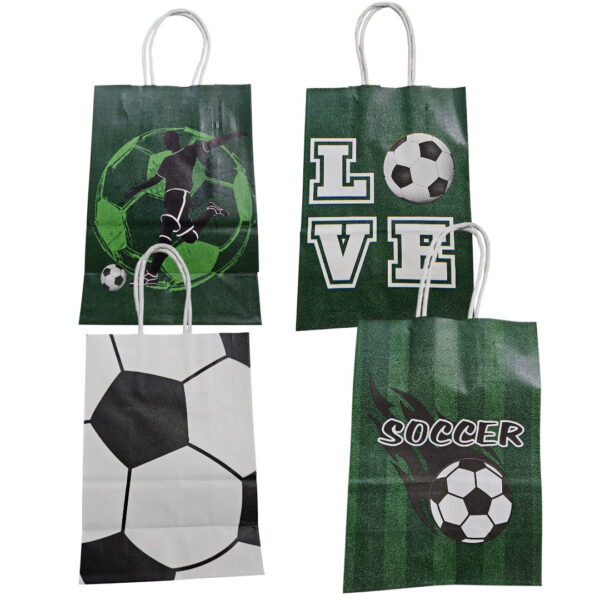 Pack 12 Bolsas Papel Kraft  Futbol - Imagen 2