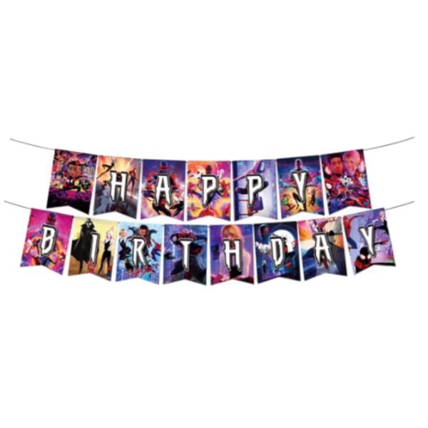 Banderín  Decorativo para Cumpleaños Spiderman
