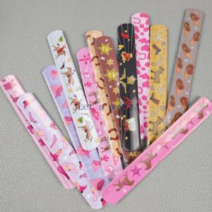 Pack 12 Pulseras Slap Decorativa Vaqueros y Vaqueras