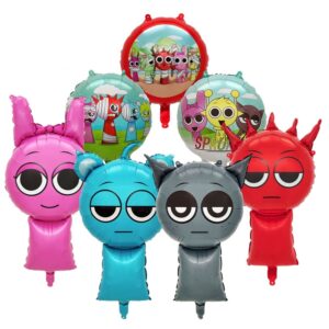 Set Globos Aluminio 7 piezas Sprunki para decoración