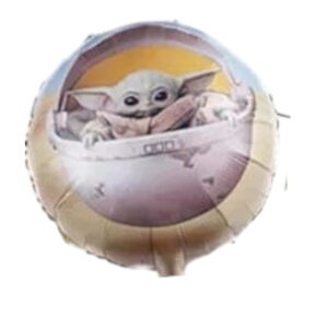 Globo aluminio Redondo Baby Yoda (Star Wars)