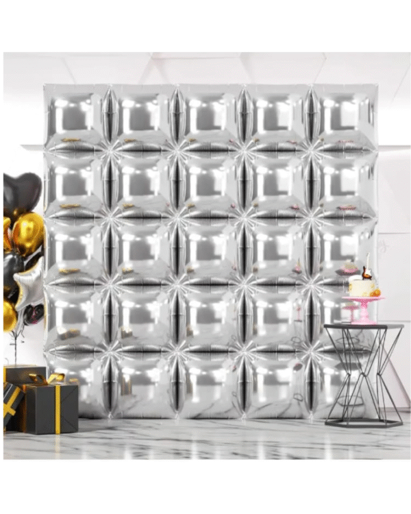 Pared de Globos aluminio Decorativo plateado - Imagen 2