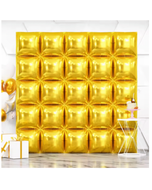 Pared de Globos aluminio Decorativo Dorado