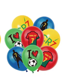 Pack 12 Globos Látex CR7 Futbol