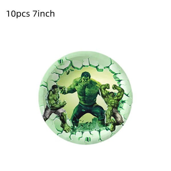 Pack de 10 Platos Hulk (Avengers)