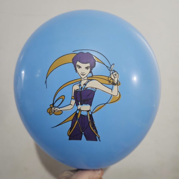 Set 12 globos látex Guerras Kpop (huntrix) - Imagen 2