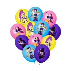 Set 12 globos látex Guerras Kpop (huntrix)