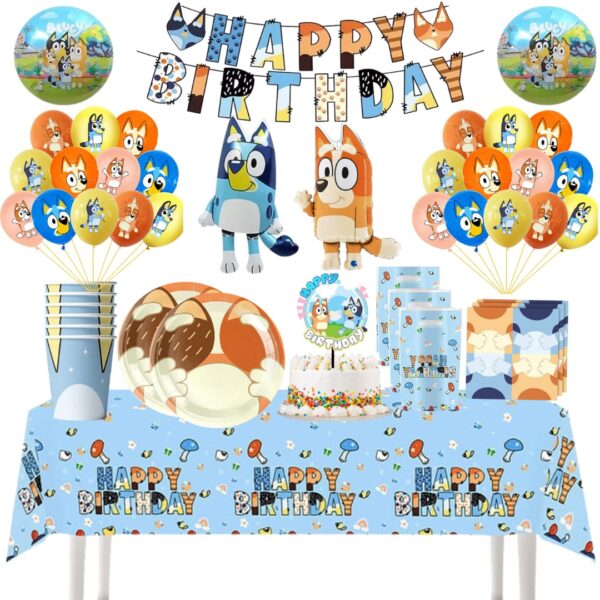 Cotillón Globos Decorativo Bluey y Bingo