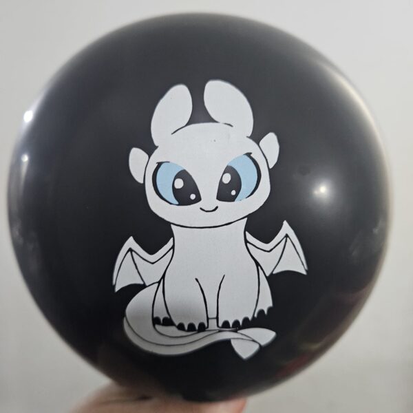 Pack 12 Globos Látex Chimuelo Dragón - Imagen 3